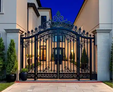 Custom iron railing installation