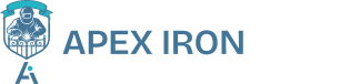 blue logo of apex iron